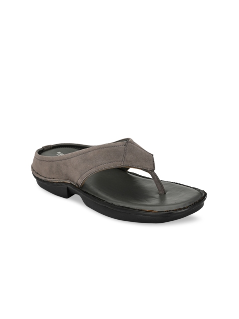 Metronaut Men Grey Solid Comfort Sandals