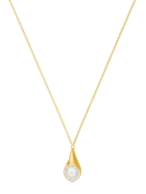 SWAROVSKI Gold-Plated & White Modest Pendant