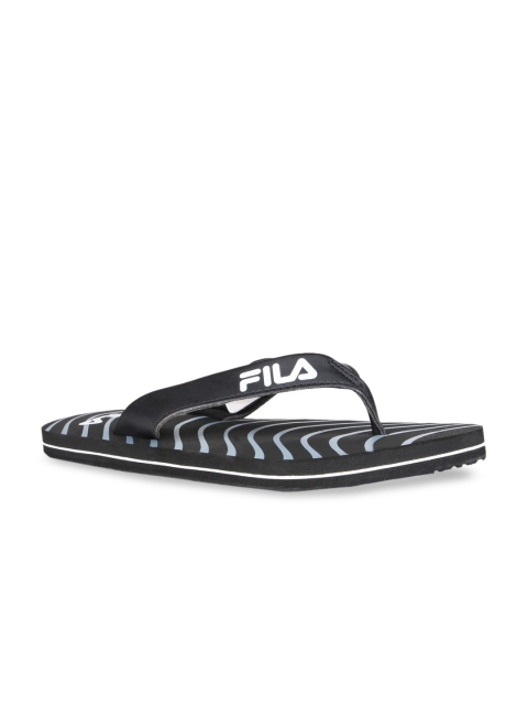 FILA Men Black Printed Thong Flip-Flops