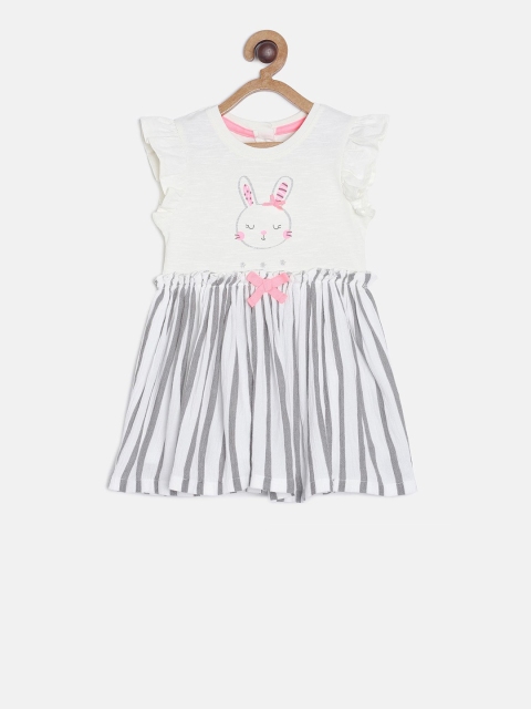 MINI KLUB Girls Multicoloured Printed Fit and Flare Dress, Multi