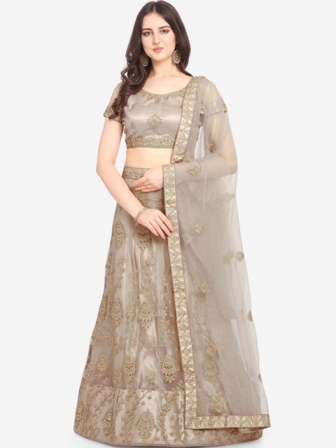 VRSALES Champagne & Gold-Toned Embroidered Semi-Stitched Lehenga & Unstitched Blouse with Dupatta
VRSALES Champagne & Gold-Toned Embroidered Semi-Stitched Lehenga & Unstitched Blouse with Dupatta
