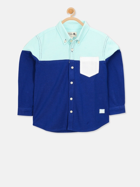 Cherry Crumble Kids Turquoise & Navy Blue Regular Fit Colourblocked Casual Shirt, Turquoise blue
Cherry Crumble Kids Turquoise & Navy Blue Regular Fit Colourblocked Casual Shirt, Turquoise blue