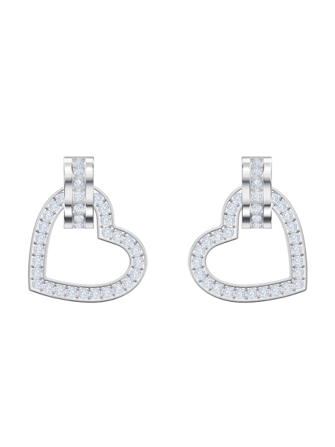 SWAROVSKI Rhodium-Plated Pendientes Lovely Mujer Cristales, White