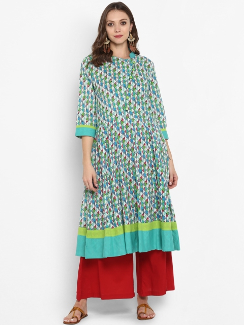 Aprique FAB Women Multicoloured Printed A-Line Kurta, Multi