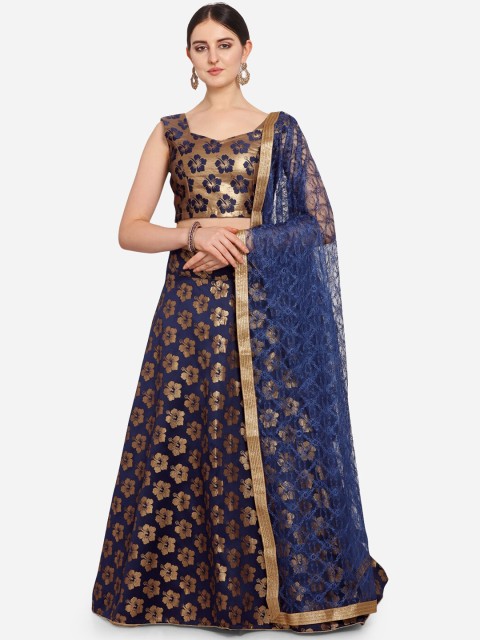 VRSALES Navy Blue & Beige Woven Design Semi-Stitched Lehenga & Unstitched Blouse with Dupatta
VRSALES Navy Blue & Beige Woven Design Semi-Stitched Lehenga & Unstitched Blouse with Dupatta