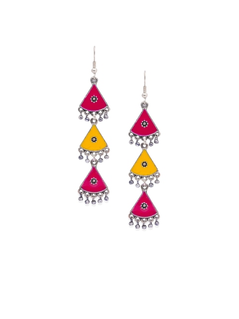 Globus Multicoloured Triangular Drop Earrings, Multi