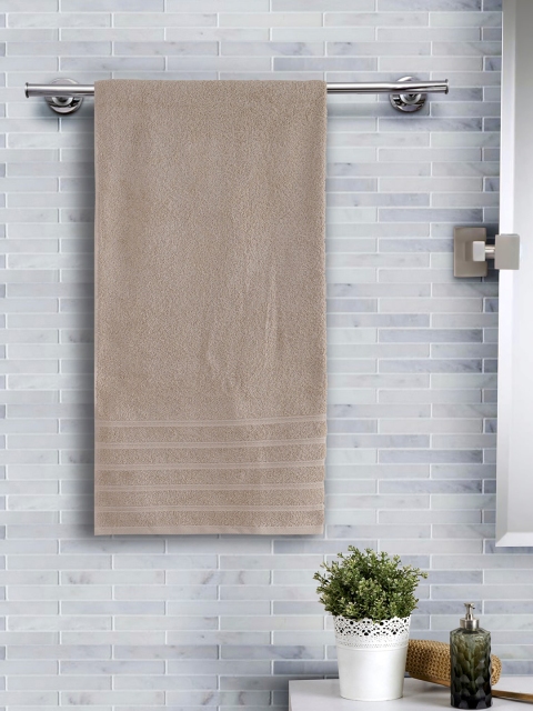 MASPAR Unisex Beige Solid Supersoft 450 GSM Bath Towel