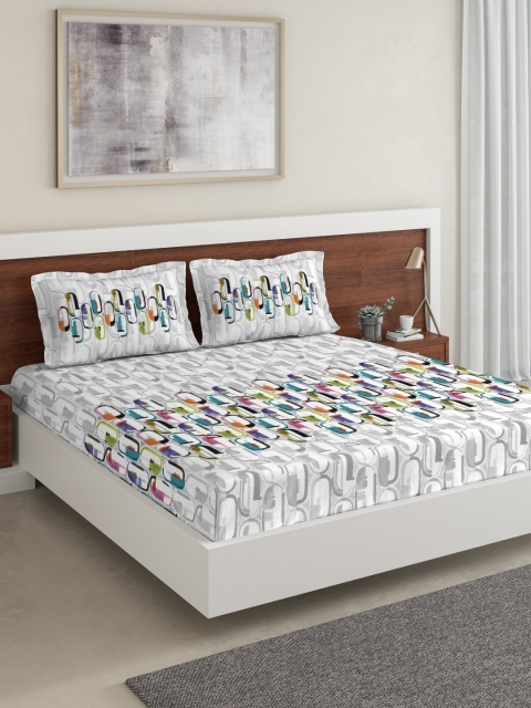 DDecor Multicoloured Abstract 140 TC Cotton 1 Queen Bedsheet with 2 Pillow Covers, Multi
DDecor Multicoloured Abstract 140 TC Cotton 1 Queen Bedsheet with 2 Pillow Covers, Multi