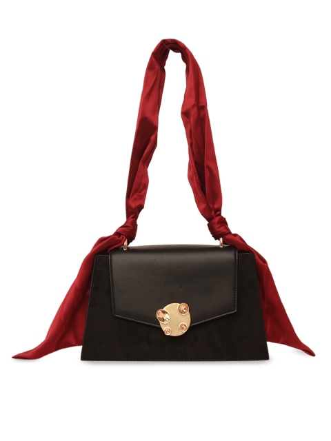 CHARLES & KEITH Women Black Solid Satchel