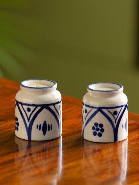 ExclusiveLane White & Blue Moroccan Floral Hand-Painted Ceramic Salt & Pepper Shaker Set
ExclusiveLane White & Blue Moroccan Floral Hand-Painted Ceramic Salt & Pepper Shaker Set
