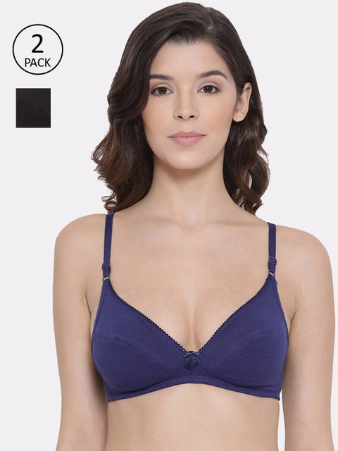 Lux Lyra Pack of 2 Solid Non-Wired Lightly Padded Everyday Bras 501_RB_BL_2PC, Navy blue
Lux Lyra Pack of 2 Solid Non-Wired Lightly Padded Everyday Bras 501_RB_BL_2PC, Navy blue