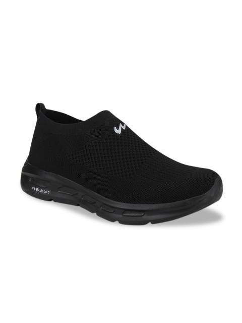 Campus Men Black Mesh King Walking Shoes