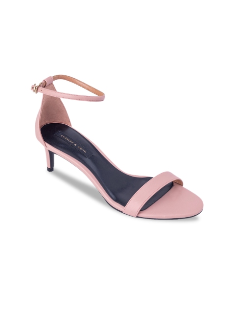 CHARLES & KEITH Women Pink Solid Sandals