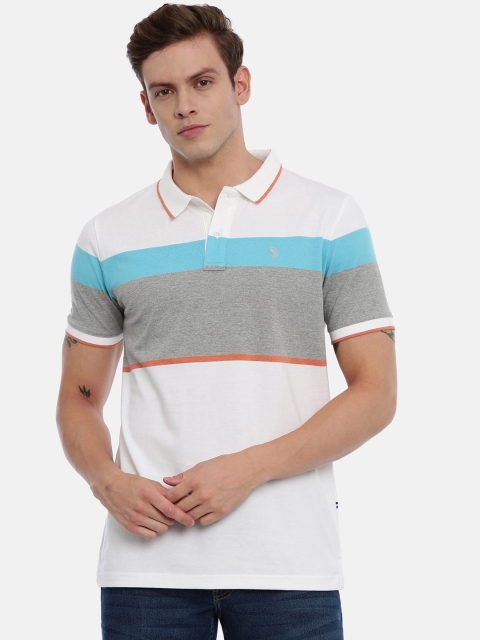 Classic Polo Men Multicoloured Striped Polo Collar T-shirt, Multi