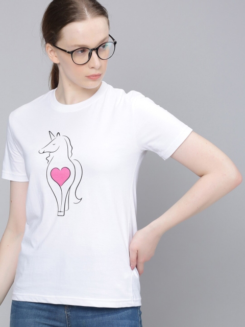 DILLINGER Women White Conversational Printed Round Neck Cotton Regular Fit Pure Cotton T-shirt
DILLINGER Women White Conversational Printed Round Neck Cotton Regular Fit Pure Cotton T-shirt