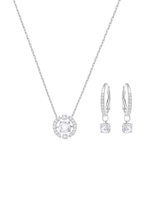 SWAROVSKI Rhodium-Plated Silver-Toned & White Crystal Studded Sparkling Jewellery Set
SWAROVSKI Rhodium-Plated Silver-Toned & White Crystal Studded Sparkling Jewellery Set