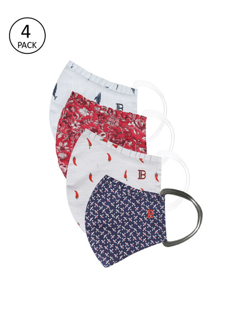 Bene Kleed Women 4 Pcs Anti Bacterial Reusable Heptashield Printed Outdoor Masks, Multi
Bene Kleed Women 4 Pcs Anti Bacterial Reusable Heptashield Printed Outdoor Masks, Multi