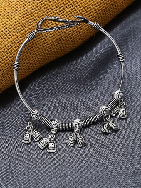 ZeroKaata Silver-Plated Bracelet Tribal Charm German Silver Bracelet