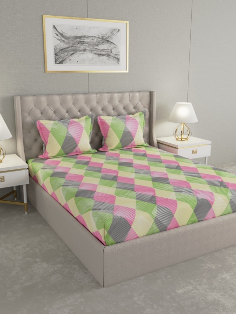Raymond Home Green & Grey Abstract 104 TC Cotton 1 King Bedsheet with 2 Pillow Covers
Raymond Home Green & Grey Abstract 104 TC Cotton 1 King Bedsheet with 2 Pillow Covers