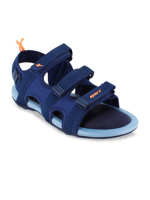 Sparx Men Navy Blue Solid Comfort Sandals