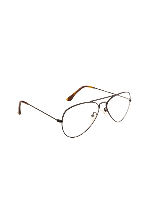 Ted Smith Unisex Black Solid Full Rim Aviator Frames TS-NC-252_C1