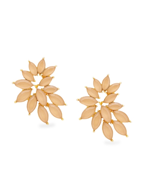 Globus Gold-Plated Leaf Shaped Studs