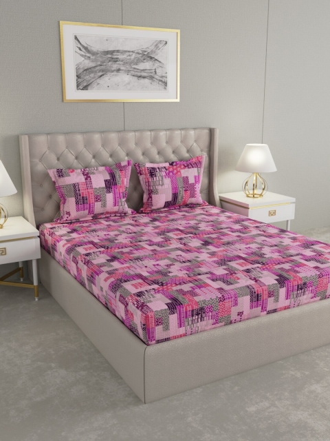 Raymond Home Multicoloured Geometric 104 TC Cotton 1 King Bedsheet with 2 Pillow Covers, Multi
Raymond Home Multicoloured Geometric 104 TC Cotton 1 King Bedsheet with 2 Pillow Covers, Multi