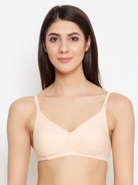 ALIZA Cream-Coloured Solid Non-Wired Non Padded Everyday Bra 884-30