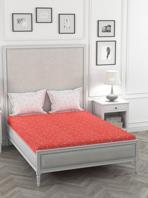 Portico New York Coral & White Abstract 144 TC Cotton 1 Queen Bedsheet with 2 Pillow Covers
Portico New York Coral & White Abstract 144 TC Cotton 1 Queen Bedsheet with 2 Pillow Covers