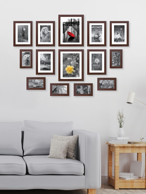 RANDOM Set of 14 Brown New Synthetic Collage Photo Frames