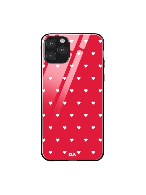 DailyObjects Red & White Rose Hearts iPhone 11 Pro Max Glass Case