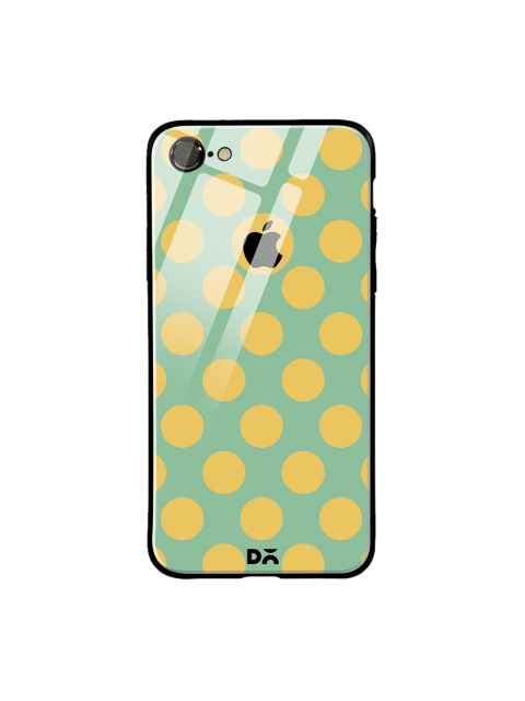 DailyObjects Green & Yellow Polka iPhone 7 Glass Case