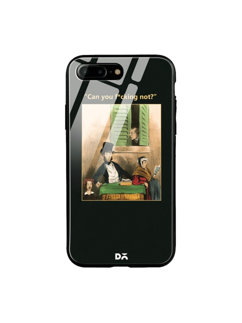 DailyObjects Black & Beige Can You Not iPhone 7 Plus Glass Case