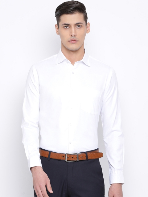 Richlook Men White Solid Formal Shirt