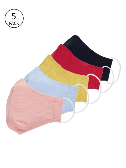 Imfashini Women 5 Pcs 2 Ply Reusable Cloth Masks, Multi