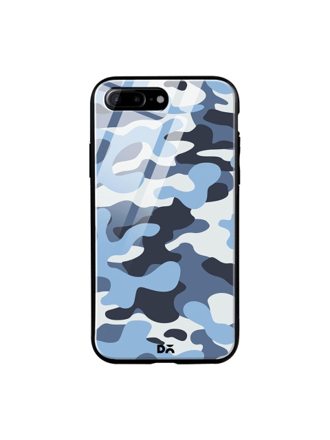 DailyObjects Blue & White Camouflage Aquatic iPhone 7 Plus Glass Cover