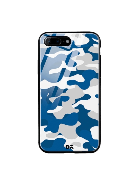 DailyObjects Blue & White Camouflage iPhone 7 Plus Glass Cover