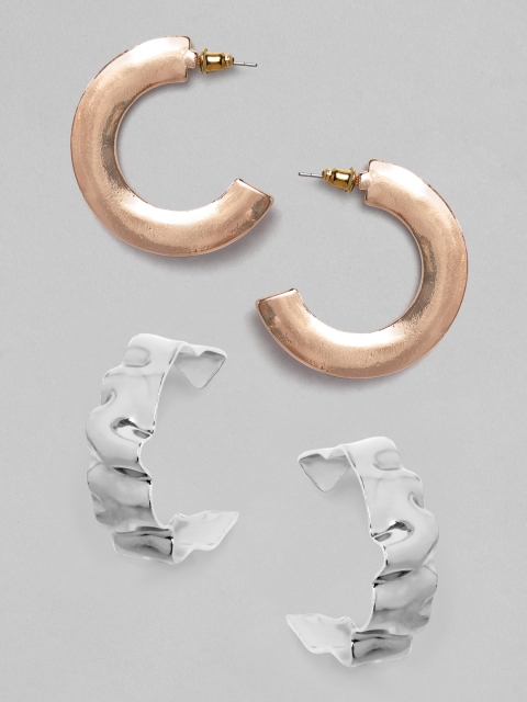 TOKYO TALKIES X rubans FASHION ACCESSORIES Rose Gold & Silver Set of 2 Half Hoop Earrings
TOKYO TALKIES X rubans FASHION ACCESSORIES Rose Gold & Silver Set of 2 Half Hoop Earrings