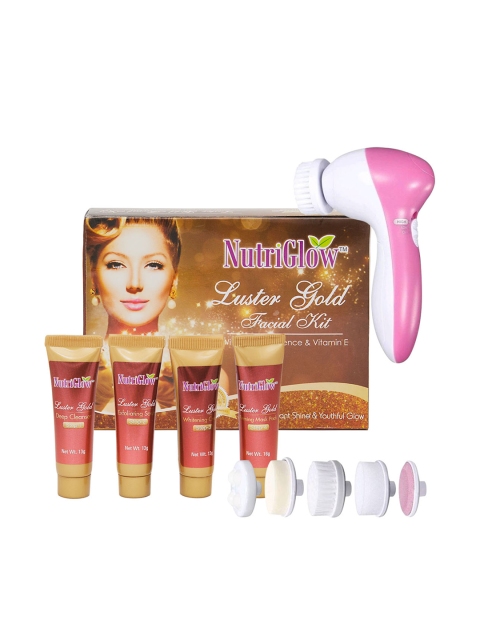 NutriGlow Luster Gold Facial Kit(55gm) with 5 in 1 Portable Face Massager(123gm), Multi
NutriGlow Luster Gold Facial Kit(55gm) with 5 in 1 Portable Face Massager(123gm), Multi