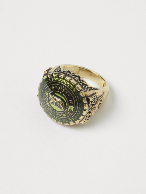 SABYASACHI x H&M Gold & Green Engraved Signet Ring