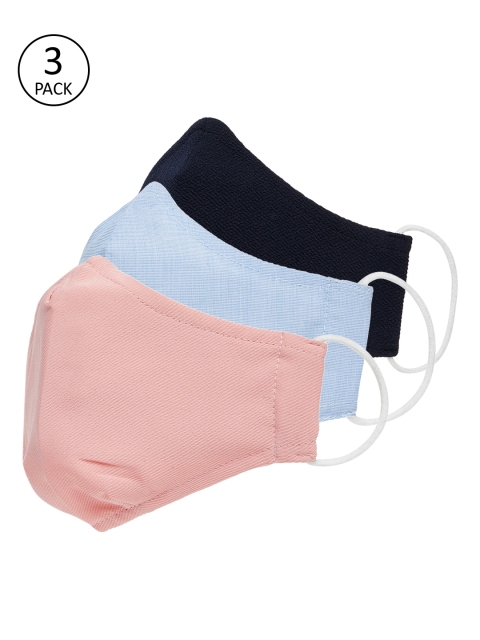 Imfashini Women Pack Of 3 2-Ply Cloth Mask, Pink