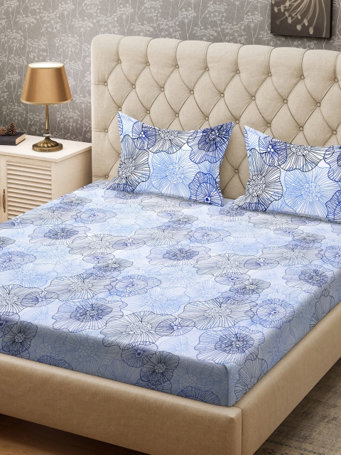 CORE Designed by SPACES Blue Floral 104 TC Cotton 1 Queen Bedsheet with 2 Pillow Covers
CORE Designed by SPACES Blue Floral 104 TC Cotton 1 Queen Bedsheet with 2 Pillow Covers