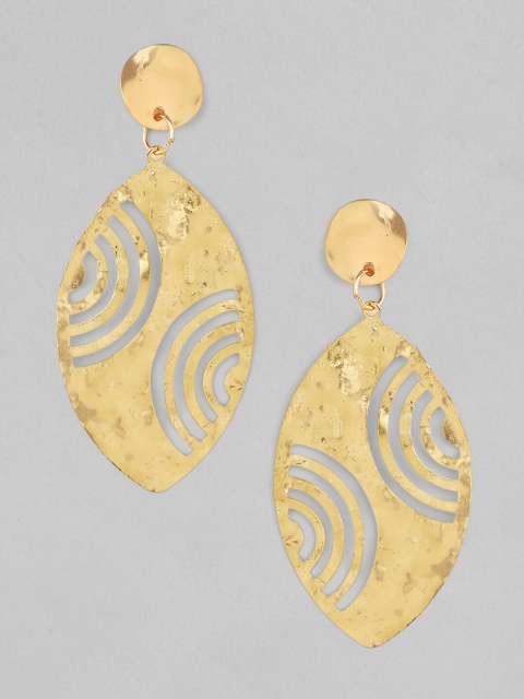 TOKYO TALKIES X rubans FASHION ACCESSORIES Gold-Plated Handcrafted Geometric Drop Earrings