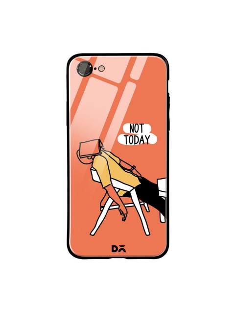 DailyObjects Orange & Yellow Not Today iPhone 7 Glass Case