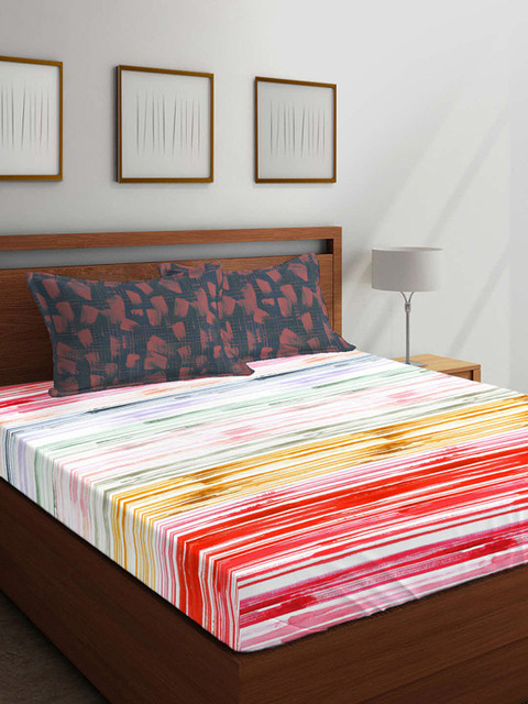 Boutique Living India Multicoloured Abstract 300 TC Cotton 1 Queen Bedsheet with 2 Pillow Covers, Multi
Boutique Living India Multicoloured Abstract 300 TC Cotton 1 Queen Bedsheet with 2 Pillow Covers, Multi