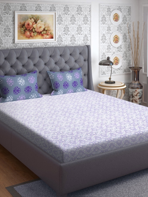 CORE Designed by SPACES White & Grey Ethnic Motifs 144 TC Cotton 1 Queen Bedsheet with 2 Pillow Covers
CORE Designed by SPACES White & Grey Ethnic Motifs 144 TC Cotton 1 Queen Bedsheet with 2 Pillow Covers