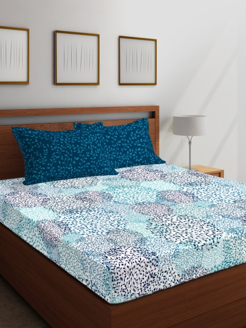 Boutique Living India White & Blue Abstract 144 TC Cotton 1 Queen Bedsheet with 2 Pillow Covers
Boutique Living India White & Blue Abstract 144 TC Cotton 1 Queen Bedsheet with 2 Pillow Covers