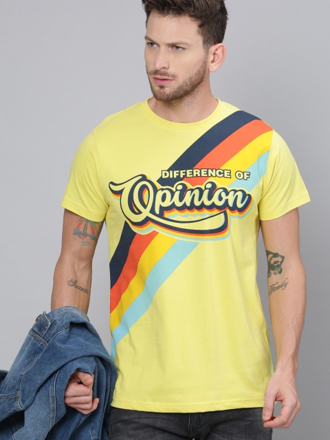 Difference of Opinion Men Yellow Blue Brand Logo Pure Cotton Printed Pure Cotton T-shirt
Difference of Opinion Men Yellow Blue Brand Logo Pure Cotton Printed Pure Cotton T-shirt