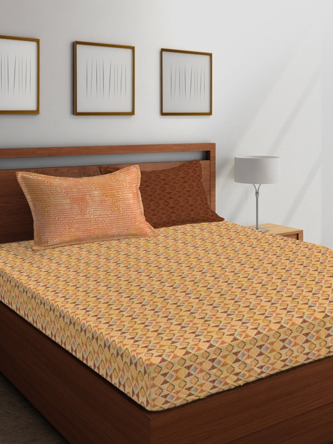 Boutique Living India Multicoloured Geometric 300 TC Cotton 1 King Bedsheet with 4 Pillow Covers, Multi
Boutique Living India Multicoloured Geometric 300 TC Cotton 1 King Bedsheet with 4 Pillow Covers, Multi