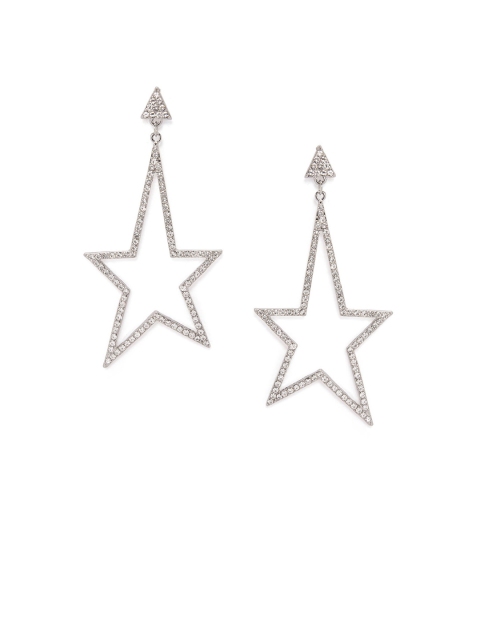 TOKYO TALKIES X rubans FASHION ACCESSORIES Silver-Plated Zircon Star Shaped Drop Earrings
TOKYO TALKIES X rubans FASHION ACCESSORIES Silver-Plated Zircon Star Shaped Drop Earrings